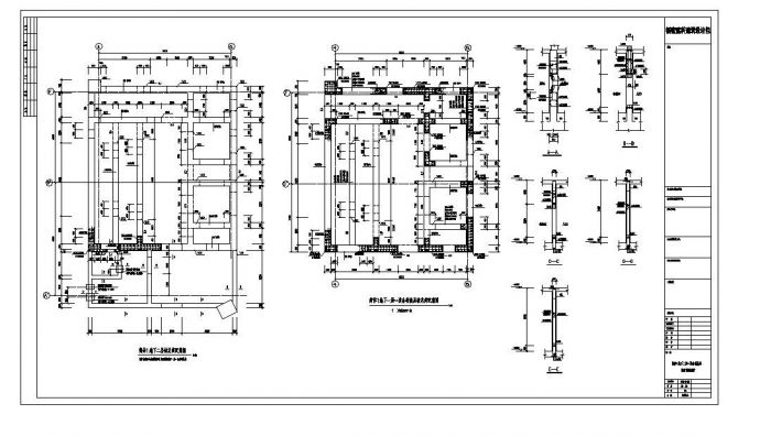 某高层核芯筒结构CAD平面设计图_图1