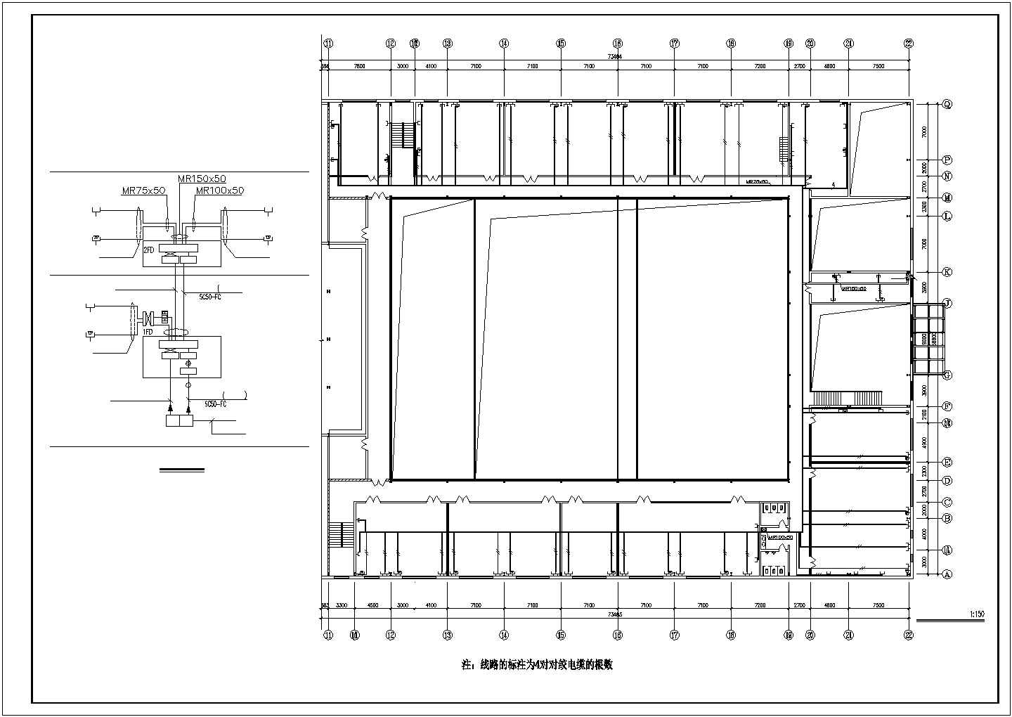 某研究中心试验钢结构厂房CAD详图