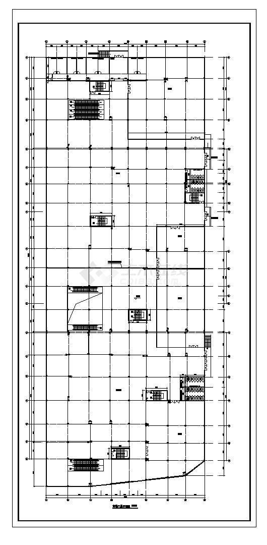 某商场建筑CAD平面设计图-图一