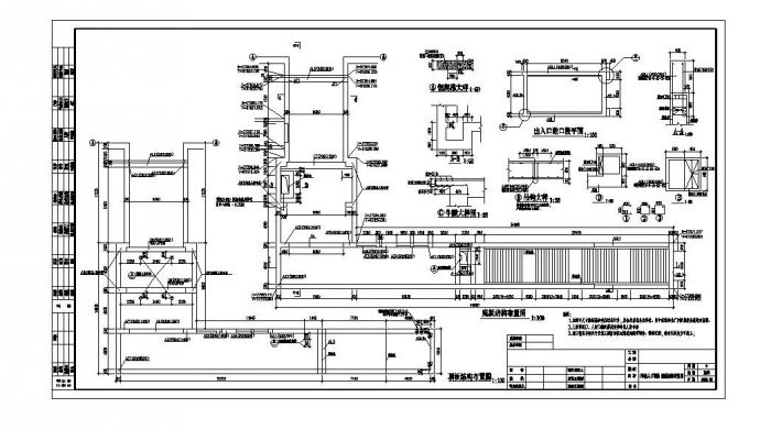 某地铁出入口CAD平面结构图_图1