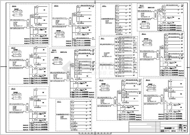 [浙江]某地知名美术馆全套电气施工设计cad图纸(含配电箱系统图)-图一