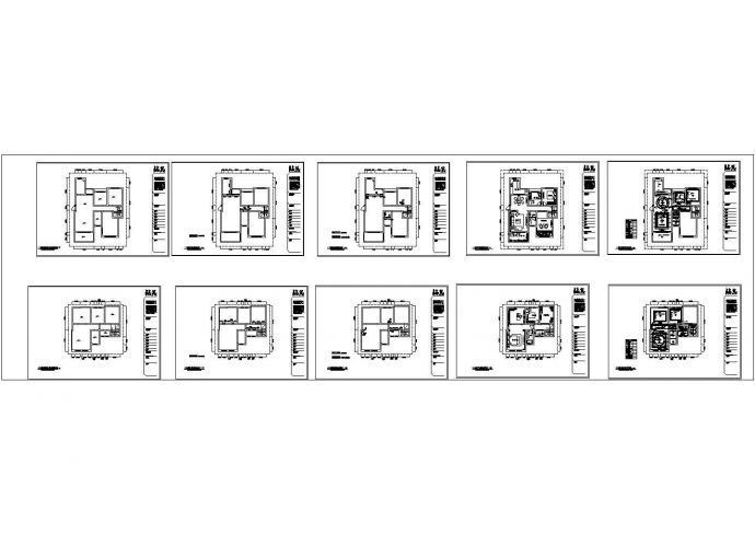 某两层住宅5室3厅2卫CAD室内设计施工图纸_图1