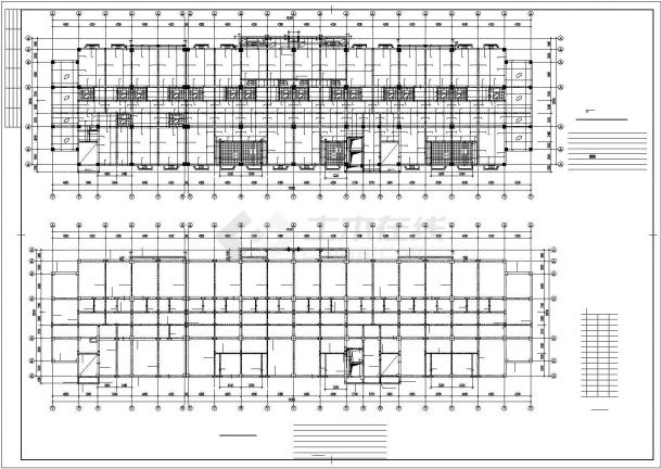 某地区市郊高层极简风格框架结构民居楼设计CAD资料-图二