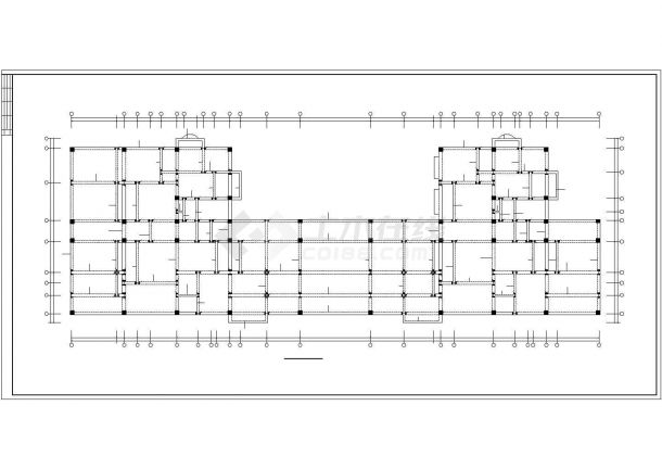 某地区六层框架沿街商住宅楼建筑设计CAD资料-图二