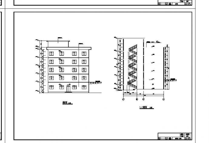 2套五层钢框架办公楼毕业设计施工cad图纸_图1