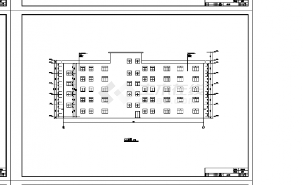 2套五层钢框架办公楼毕业设计施工cad图纸-图二