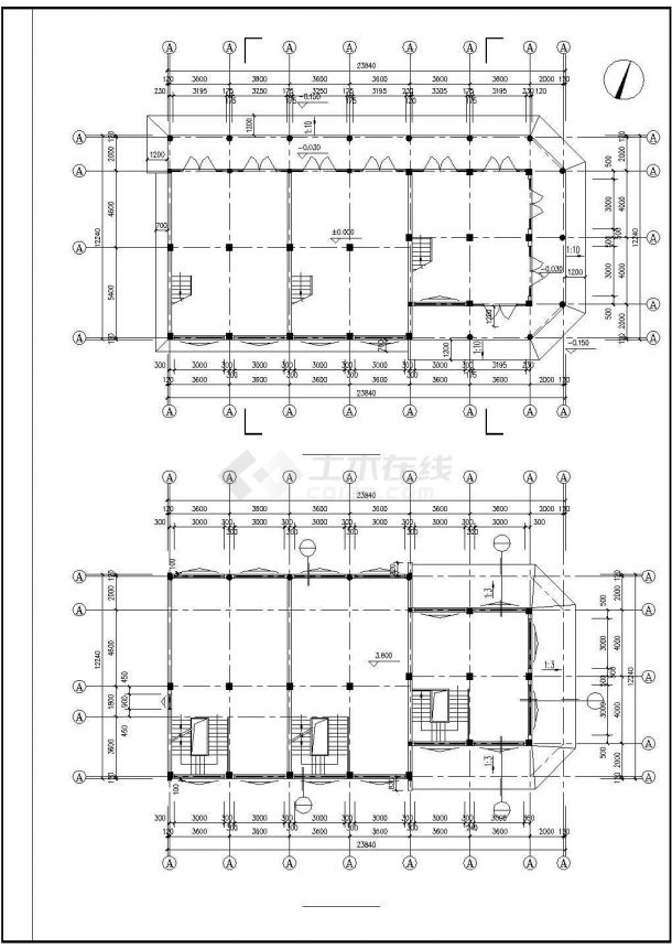 某地区三层仿古建筑设计CAD施工图(设计说明）-图一
