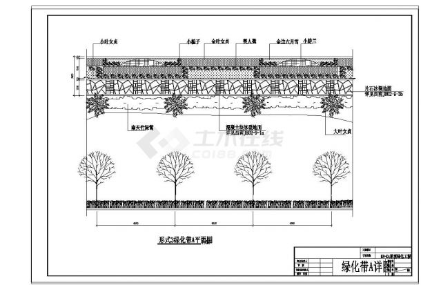 某攀枝花迎宾大道绿化施工参考CAD详图-图二