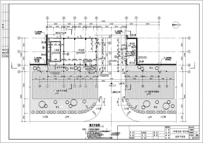 电房和值班室CAD设计图_图1