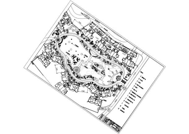 某住宅区园林景观CAD设计图-图一