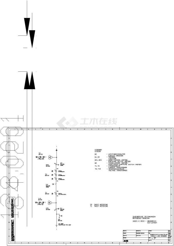 清远工厂高压配电系统CAD电气设计完整图-图二