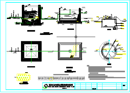 农业水利工程粗滤池、生物慢滤池设计cad图纸-图二