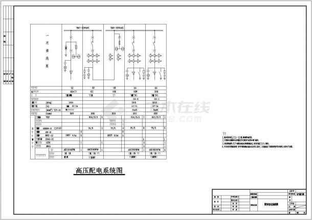 揭阳工厂高压配电系统CAD电气设计完整图-图一