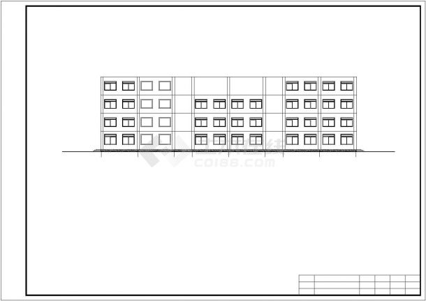南平市某实验中学三千平米4层框架结构教学楼建筑设计CAD图纸-图二