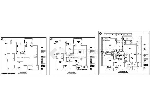 某新中式3室2厅2卫CAD室内装修设计大样施工图-图一