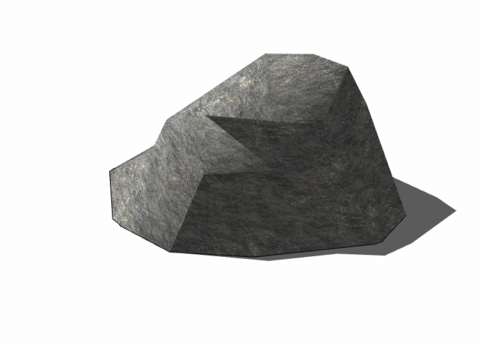 大块墨色圆锥形假山置石su模型_图1