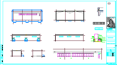 单层钢混框架结构高压配电室建筑结构cad图纸-图一