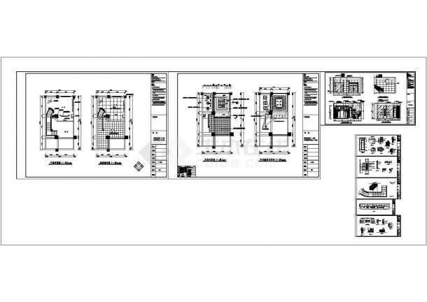 某特色餐馆全套CAD室内设计装饰施工图（含效果图）-图二