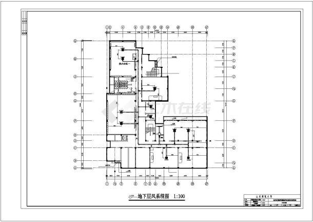 首都某大学图书馆空调与制冷规划图-图二