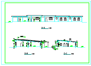 小型幼儿园建筑施工设计CAD图-图二
