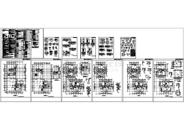 某三层办公楼CAD框架结构设计施工图-图二