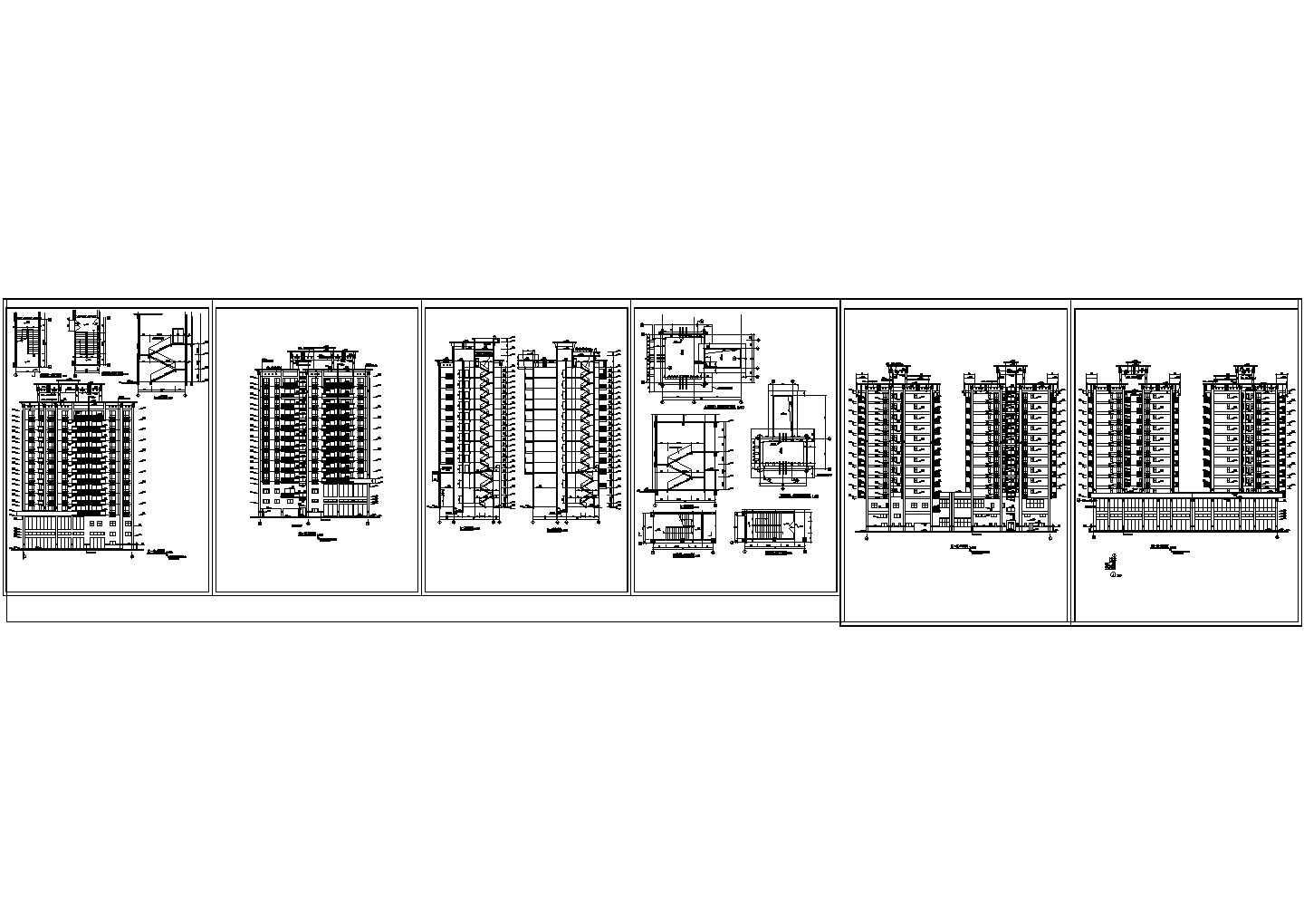 某三层办公楼CAD框架结构设计施工图