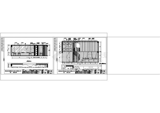 某现代风格办公空间CAD建筑设计效果图施工图-图二