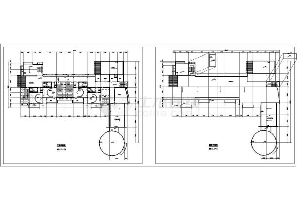 三层幼儿园教学综合楼建筑施工cad图，共九张-图二
