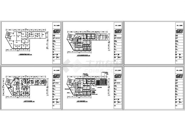 某大华美容院CAD建筑设计施工图+效果图-图二