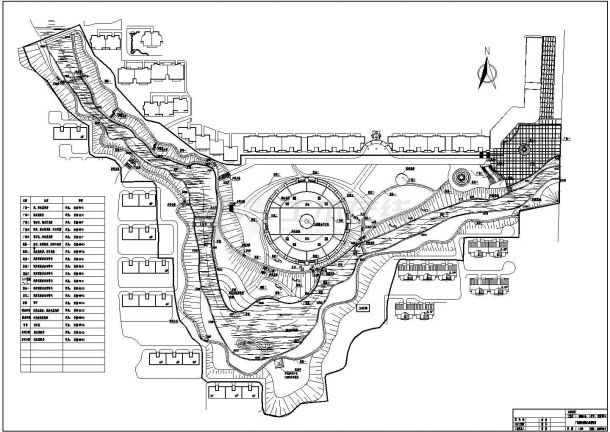 河南信阳某滨河公园CAD景观设计施工图-图一
