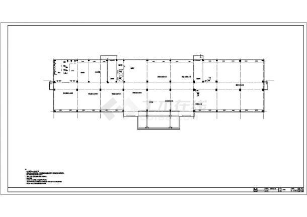 漳州市某市政单位6500平米5层框架结构办公楼建筑+结构设计CAD图纸-图一