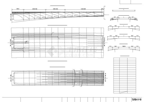 某江滩特大桥CAD钢结构设计图纸-图一
