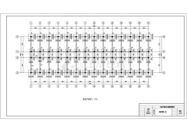 石家庄某区税务局4200平米6层框架结构办公楼建筑+结构设计CAD图纸-图一