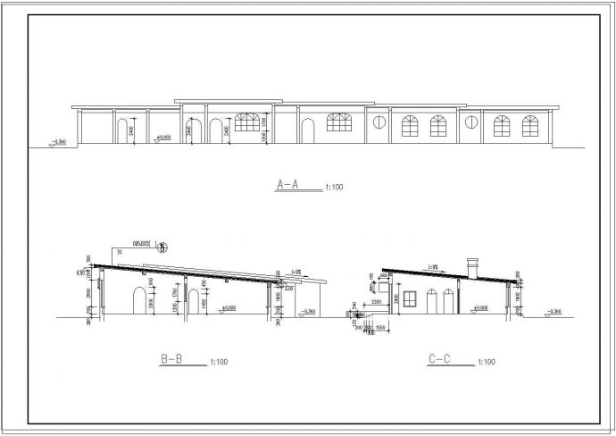 831平方米小型幼儿园教学楼设计建筑施工cad图，共六张_图1
