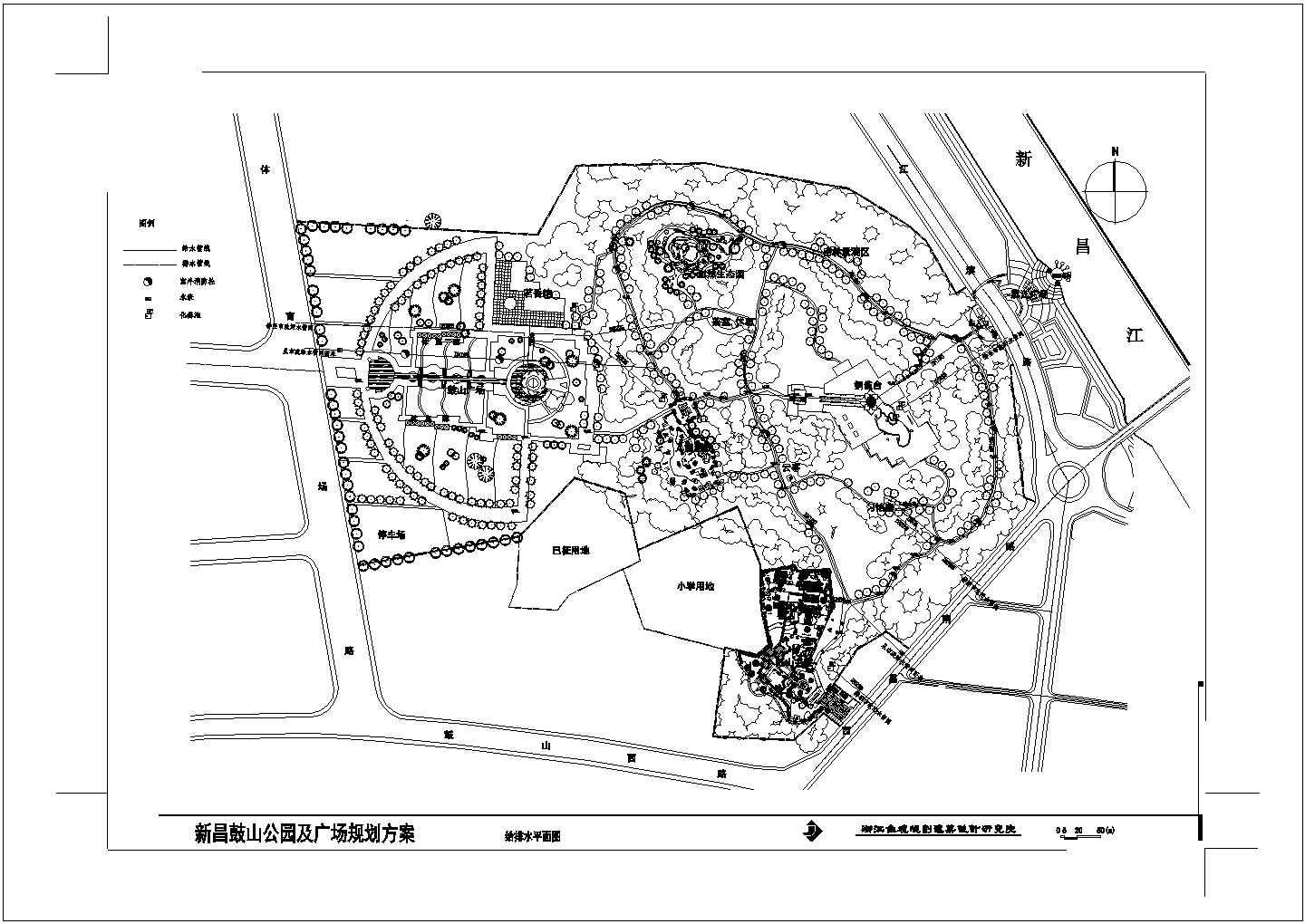 某新昌鼓山公园CAD景观设计规划图