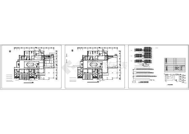 某三层幼儿园电气施工cad图(含弱电平面图，共十三张)-图一