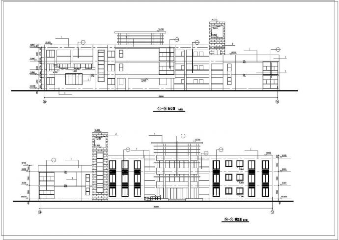 蚌埠幼儿园三层教学楼规划设计建筑施工cad图，共七张_图1