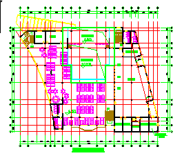 一中学食堂建筑cad全套设计施工图-图一