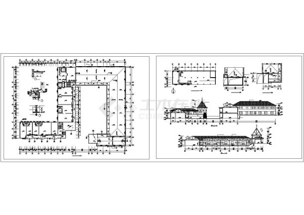 二层2567.5平米幼儿园建筑设计施工图-图二