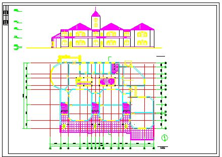 某地幼儿园建筑设计CAD方案图纸-图二