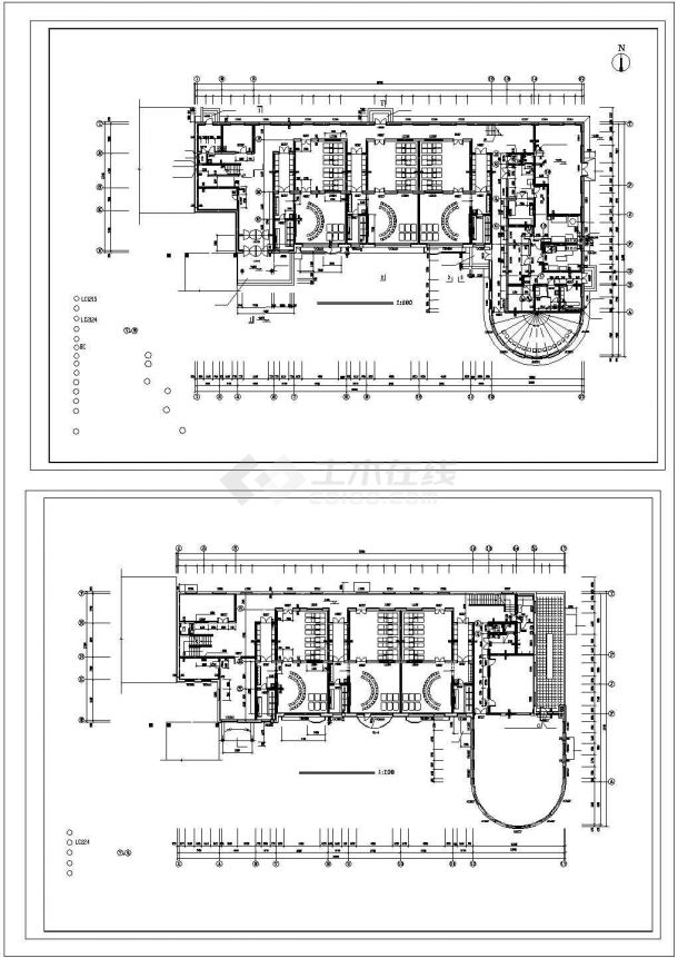 三层幼儿园建筑设计施工图含详图-图二