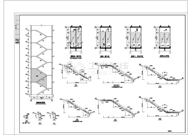 经典小高层住宅结构施工CAD图加筏板基础-图一