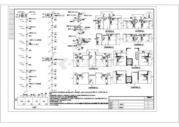 某庭院与室内燃气管道系统设计CAD图-图二