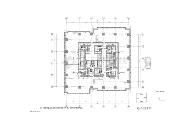 办公楼二十二层消防给水平面图-图一
