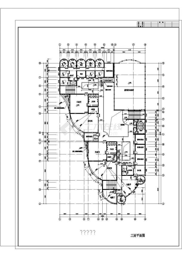 3层砖混局部2层框架小区幼儿园施工图设计-图二