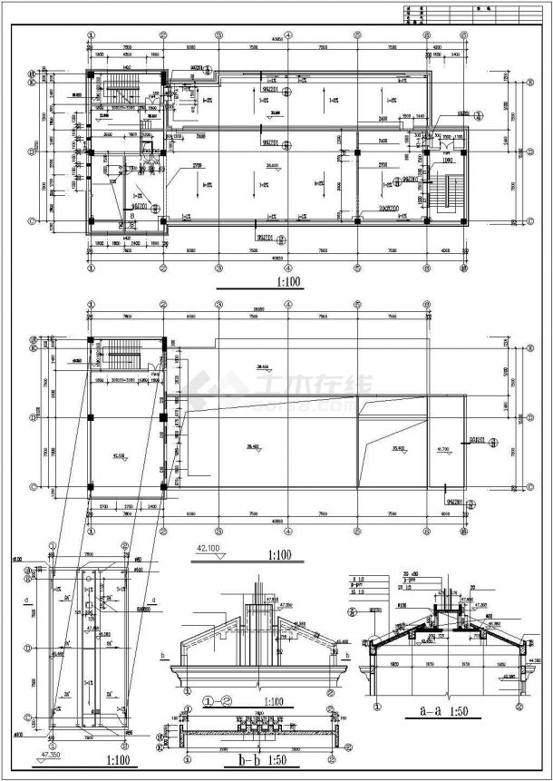 -1+11层银行办公楼完整建施图-图一