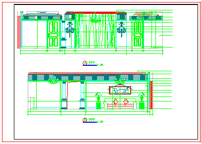 某农民豪华住宅装修CAD设计施工图纸-图二