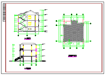 某地农居房建筑设计CAD施工图-图二