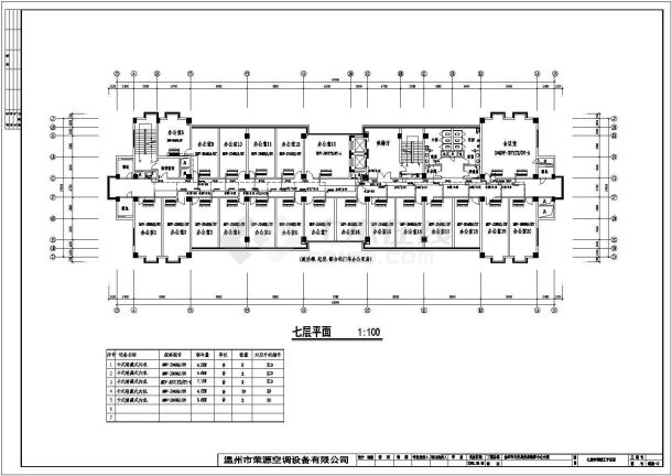 某市公安局指挥中心综合楼暖通空调设计cad图-图二