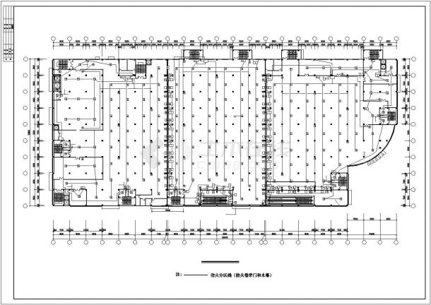 某三层广场消防设计CAD详图-图二